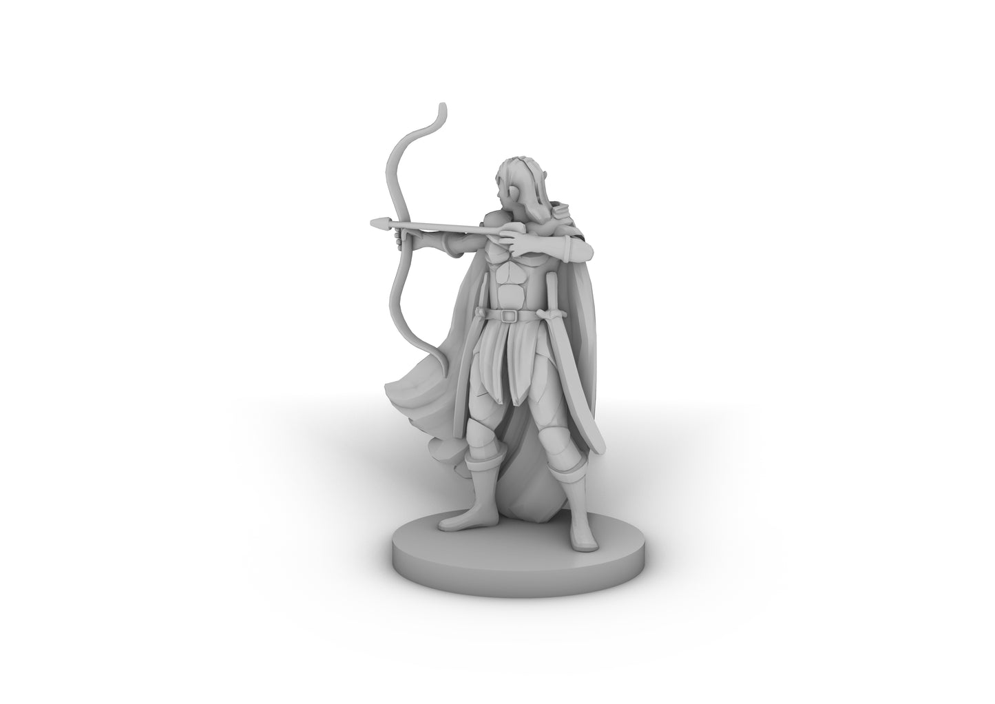 Female Archer Tabletop DND Gaming Miniature