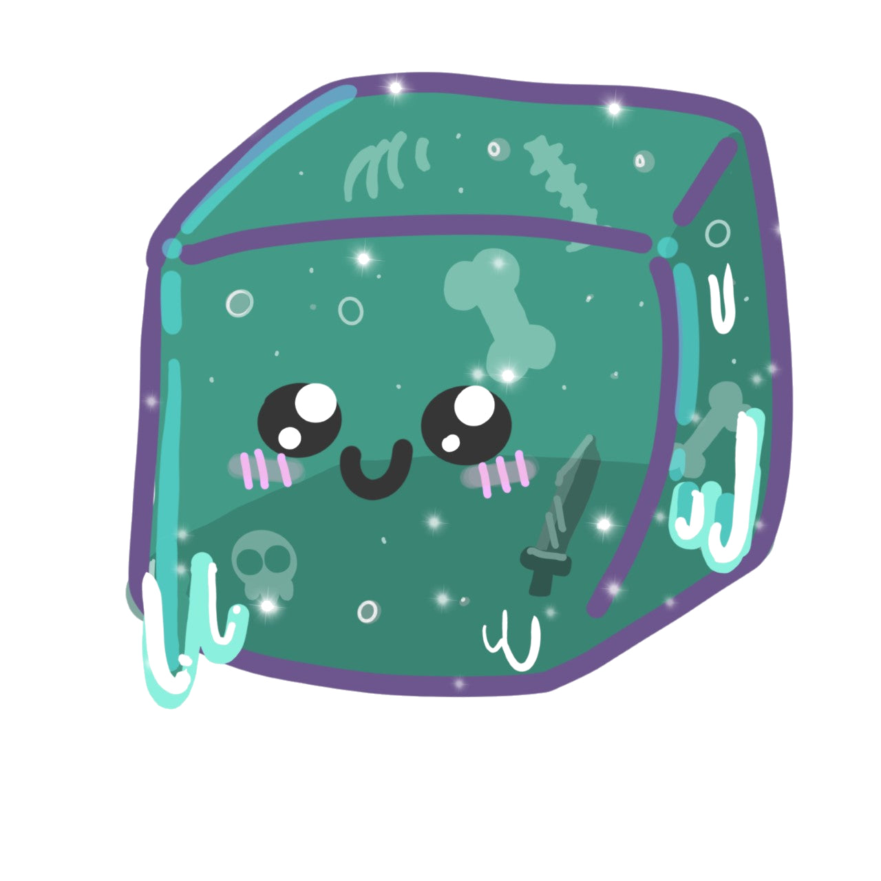 Gelatinous Cube Sticker