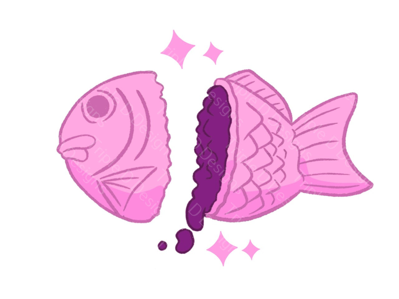 Pink Taiyaki Sticker